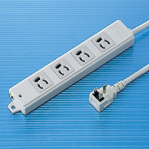 サンワサプライ 工事物件タップ4個口 1m グレー TAP-K4L-1