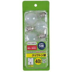 ヤザワコーポレーション YAZAWA 省エネ クリプトン球 40W形 フロスト 5P P351736F5P
