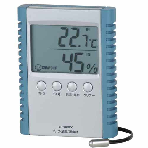 エンペックス EMPEX 温湿度計 デジコンフォII 内・外温表示 TD-8172