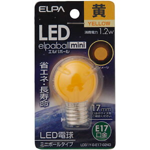 ELPA LED電球 G30型 E17 LDG1Y-G-E17-G243