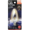 ELPA LED電球 シャンデリア E12 LDC1CL-G-E12-G316