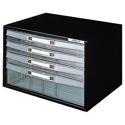 ナカバヤシ アバンテケースA4 横型 4段 AL-W4-D黒