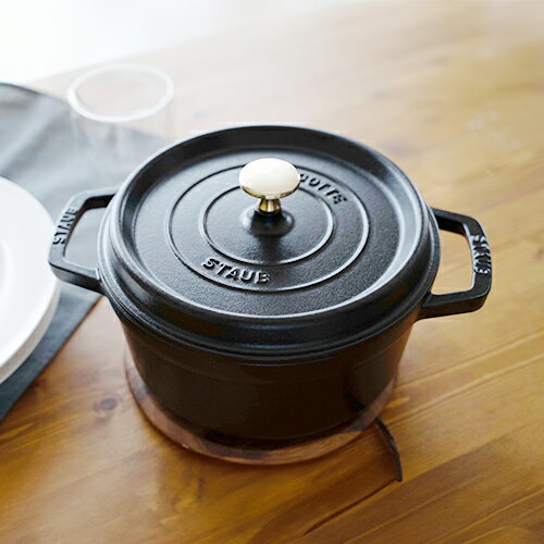 【送料無料】ストウブ staub ピコ ココット ラウンド 22cm 黒 40509-305 日本正規品業務用