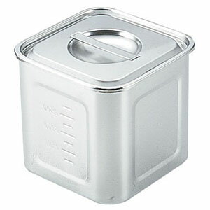 SA モリブデン 深型角キッチンポット 目盛付 13.5cm