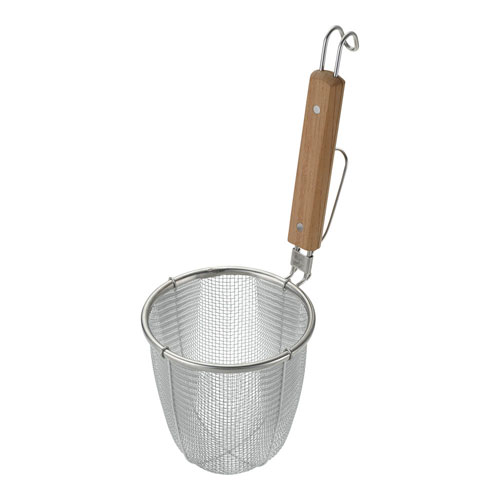 新越金網 TSステンレス 木柄てぼ 丸底