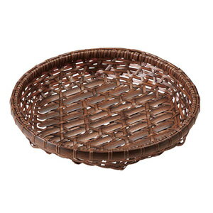 萬洋 樹脂製オードブル皿 茶 33cm 91-038B