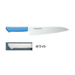 -------------------------------------------------------------- 画像はイメージです。 ※ PC環境により実際の色味や質感と異なって表示される場合がございます。 ※ 部品・パーツなどの一部の商品では本体の商品画像を使用しております。 ※ 製品の仕様・画像・パッケージは、メーカー側から予告なく変更される場合があります。 -------------------------------------------------------------- メーカー品番：MCGK-180 サイズ(cm)：18 全長(mm)：300 質量(g)：110 背厚(mm)：2.2 カラー：ホワイト マスターコック 抗菌カラー庖丁材質 刀身:モリブデン・バナジウム鋼 ハンドル:ノバロンAGZ330(銀系無機抗菌剤)入り ポリプロピレン樹脂(耐熱温度110゜C) ●多彩なカラーバリエーション ハンドルのカラーは6色あり、肉類、魚貝類、野菜、果実、 パン類、加工済食品など食品別に利用できるので衛生管理が できます。 【切れ味の鋭さと特長】 ■本研刃造りプロの技術者により、本刃付けする前に研ぎなおしを容易にするため、水砥の荒砥・中砥を使用し、刃基を研ぎだしてあります。 ■本刃付け砥石による本格的な刃付けを施し、鋭い切れ味を長く持続させます。 ■サブゼロ処理1050゜Cで焼き入れ後に、.73゜C以下に冷却する特別な処理により高い硬度と靭性を与え、切れ味を一段と高めてあります。 ■抗菌効果プラスチック製ハンドルに抗菌剤が配合してあり、抗菌効果抜群です。 ※御注文の際は、色を御指定ください。 ※庖丁の表示サイズは、すべて刃渡り寸法となっております。 ※抗菌 【メーカー・ブランド】 片岡製作所 / カタオカセイサクショ / かたおかせいさくしょ / kataoka / 【包丁特集003】【包丁特集010】 【#101】