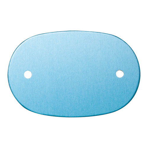 カラーネームプレート 小判型 378-B ブルー 10枚入