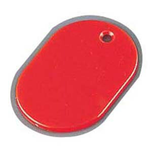 スチロール 番号札 無地 小 レッド 100枚入