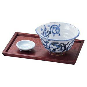 ヤマコー 木製ハイブラウン 長角どんぶりトレー 15238