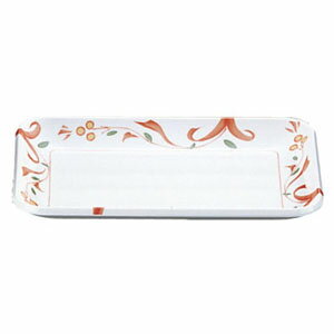 メラミン「赤絵」 角小皿 AE-761