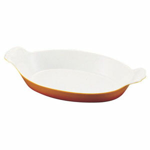 シェーンバルド オーバルグラタン皿 茶 手付 0298-28B