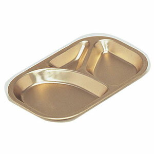 しゅう酸アルマイト ランチ皿長方型 3食 115