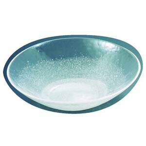 【送料無料】硝子和食器 白雪15 40cm 丸盛込皿