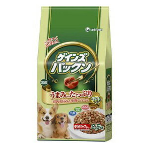 Premium - ユニ・チャーム ゲインズ パックン ビーフ ささみ 野菜 小魚入り 2.5kg 3480301