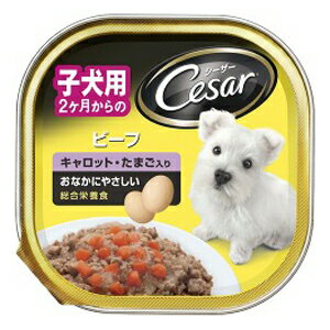 マースジャパン シーザー 2ヶ月からの子犬用 ビーフ キャロット たまご入り 100g CE50N 1080229