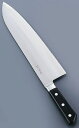 河村刃物 堺 菊守 日本鋼 口金付 巾広厚口牛刀30cm