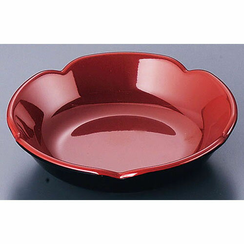 メラミン 姫小皿 黒内朱 788-BR