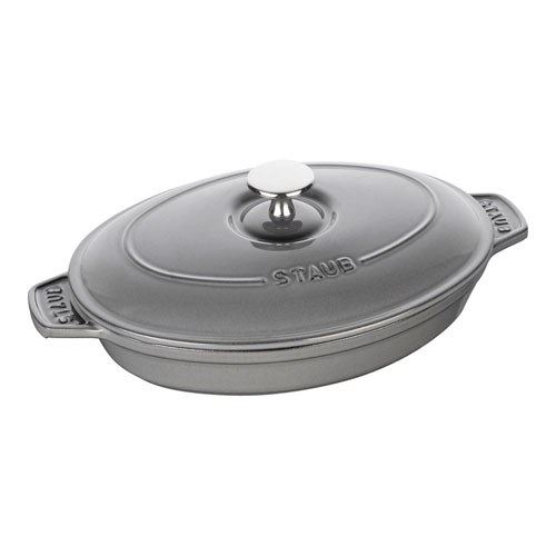 【送料無料】ストウブ staub オーバルホットプレート 蓋付 23cm グレー 40509-581 日本正規品業務用