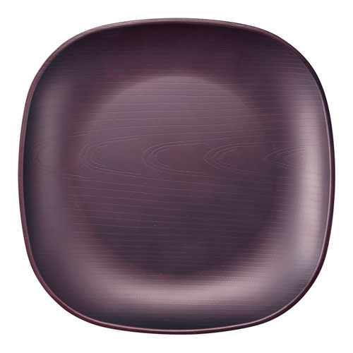 台和 ウォールナ スクエアプレート 25cm ダークブラウン