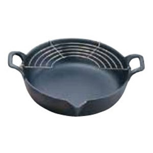 岩鋳 南部鉄器 鉄 天ぷら鍋 平底 27cm