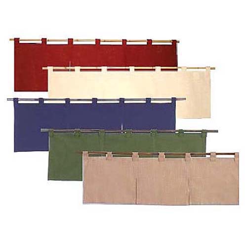 半間のれん 綿麻無地 001-01 ボルドー