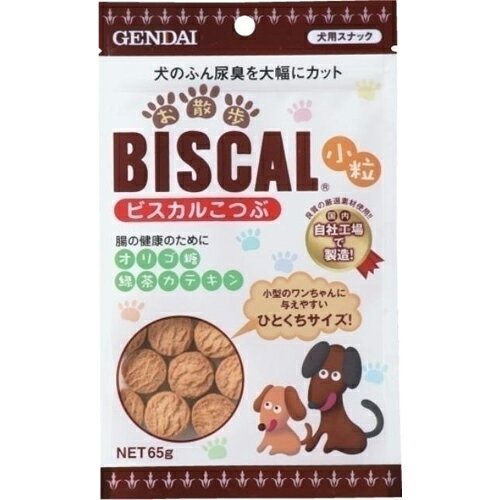 -------------------------------------------------------------- 画像はイメージです。 ※ PC環境により実際の色味や質感と異なって表示される場合がございます。 ※ 部品・パーツなどの一部の商品では本体の商品画像を使用しております。 ※ 製品の仕様・画像・パッケージは、メーカー側から予告なく変更される場合があります。 -------------------------------------------------------------- ▲商品の特性上、基本的にご返品を承ることが出来ません。何卒ご了承ください。（返品・キャンセル不可） 毎日与えていただくことで3−4日頃よりふん尿臭が軽減する犬用スナックです。中断すると元に戻りますので、毎日与えていただくことをお勧めします。与えやすいひとくちサイズ。【分類】 犬用スナック 【原材料】 小麦粉、グラニュー糖、マーガリン、鶏卵、米胚芽・大豆発酵抽出物、樹木抽出物、ガラクトオリゴ糖、ホエイパウダー、脱脂粉乳、乳糖、甘味料（D-ソルビトール）、炭酸カルシウム、緑茶抽出物、酸化防止剤（ビタミンE） 【保証成分】 粗たんぱく質7．2％以上、粗脂肪14．9％以上、粗繊維0．1％以下、粗灰分2．3％以下、水分10．0％以下、炭水化物65．5％以下 【エネルギー】 381kcal 【給与方法】 超小型犬・・・3−6枚、小型犬・・・6−18枚、中型犬・・・18−30枚、大型犬・・・30−42枚 【賞味期限】 18ヶ月 【商品サイズ】 120×25×200 【原産国または製造地】 日本 【諸注意】 本品は、間食用ですので、主食としては、与えないで下さい。天然成分を使用してるため、色調に差が見られる事がありますが、品質に影響はありません。 【発売元、製造元、輸入元又は販売元】現代製薬 こちらの商品は、ペット用の商品です。広告文責：ナチュラルウェブ株式会社TEL：03-6423-0750※パッケージ・内容等予告なく変更する場合がございます。 【#119】