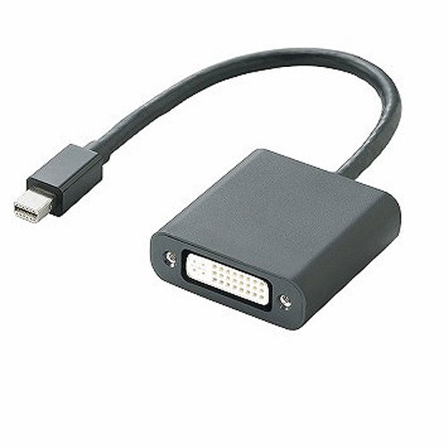 エレコム ELECOM Mini DisplayPort-DVI変換アダプタ ブラック AD-MDPDVIBK