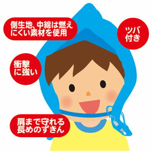 ナカバヤシ 防災ずきん 防炎加工タイプ 防炎協会認定品 ブルー BZ-101B