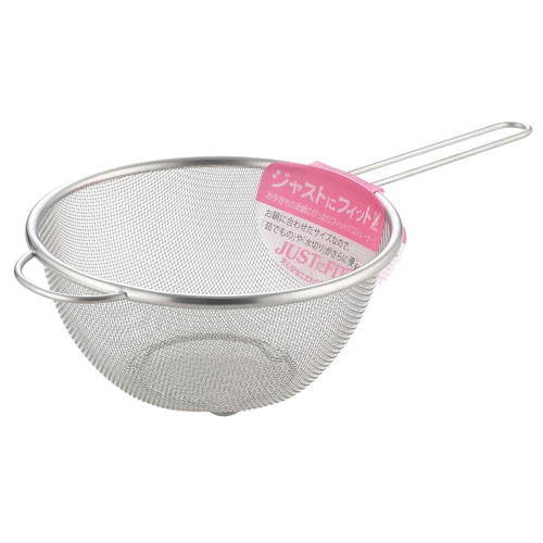 ヨシカワ ジャストにフィット ステンレス手付きざる 18cm ストレーナー ステンレス 手付きザル キッチ..