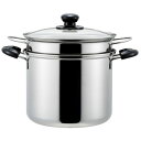 ヨシカワ クックルックIIパスタポット22cm 日本製 IH対応 200V ガス火対応 ステンレス パスタ鍋 湯切り 調理道具 キッチングッズ キッチンツール 燕三条