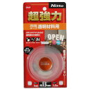 ニトムズ 日東 超強力両面テープ 透明材料用 15mm×1.5m T4610(4)
