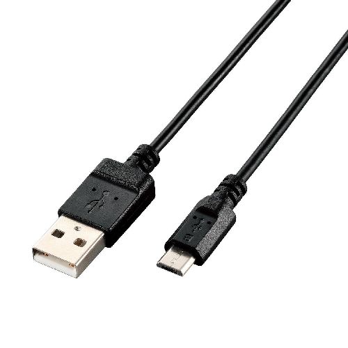 ポスト投函 エレコム ELECOM エコUSB2.0ケーブル（A-microBタイプ） U2C-JAMB03BK