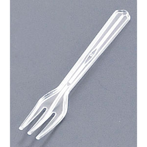 使い捨てフォーク #110 500本入 透明 袋入
