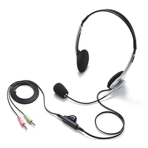 サンワサプライ マルチメディアPCヘッドセット（シルバー） MM-HS515SVN