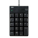 サンワサプライ USB2.0ハブ付テンキー(ブラック) NT-17UH2BKN(2)