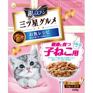 -------------------------------------------------------------- 画像はイメージです。 ※ PC環境により実際の色味や質感と異なって表示される場合がございます。 ※ 部品・パーツなどの一部の商品では本体の商品画像を使用しております。 ※ 製品の仕様・画像・パッケージは、メーカー側から予告なく変更される場合があります。 -------------------------------------------------------------- ▲商品の特性上、基本的にご返品を承ることが出来ません。何卒ご了承ください。（返品・キャンセル不可） 贅沢な素材のうまみたっぷり。12ヶ月までの子猫に適した栄養バランス【原材料】肉類（チキンミール、ポークミール、ビーフミール、チキンエキスパウダー等）、穀類（トウモロコシ、小麦粉等）、油脂類【原産国】日本 【発売元、製造元、輸入元又は販売元】ユニ・チャームペットケア こちらの商品は、ペット用の商品です。広告文責：ナチュラルウェブ株式会社TEL：03-6423-0750※パッケージ・内容等予告なく変更する場合がございます。 【#119】