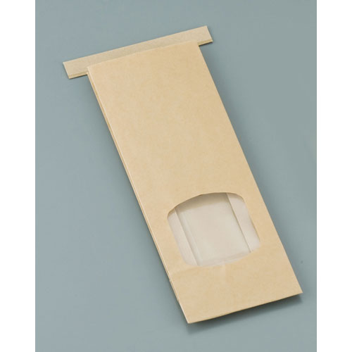 水野産業 クラフト窓付きティンタイ袋 ワイヤー付 S 500枚入