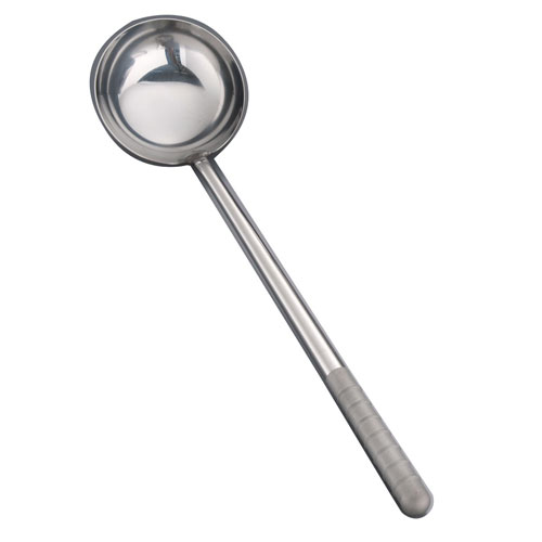 オールステンレス ブラスト加工 中華お玉 大