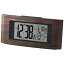 デジタル アラームクロック 電波式 目覚まし時計 ノア MAG マグ ウッドライン T-743 ブラウン木目 温湿度表示