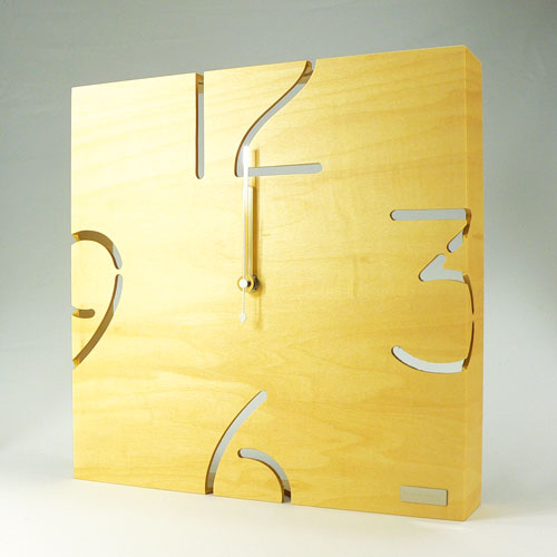 ヤマト工芸 掛時計 PUZZLE WALL TYPE W YK09-104-N シナクリア 時計 掛け時計 壁掛け 木目 木製 木 北..