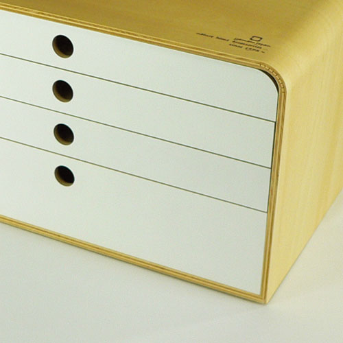 ヤマト工芸 ファイルケース A4 FILE CASE-4段- YK09-117-N/Wh ホワイト 収納ボックス 収納ケース 小物入れ 引き出し 収納 北欧 整理 ファイル 木製 日本製 webbymono-10373424 mono サンプル画像2