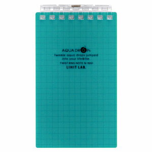 LIHIT LAB リヒトラブ AQUA DROPs ツイストリング ノート メモ 青緑 N-1661-28