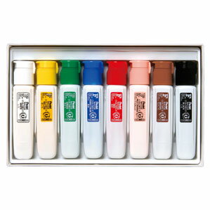 ぺんてる エフ水彩ポリチューブ 8色セット WFC2-8