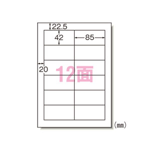 ポスト投函 エーワン PPCコピーラベル 紙ラベル A4 12面 ミリ 100枚入 28276 オフィス 学校