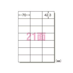 【送料無料】ポスト投函 エーワン ラベルシール インクジェットプリンタラベル A4 21面 100枚入 28924 オフィス 封筒