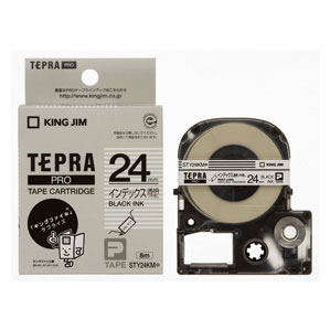 キングジム KING JIM テプラ PROテープ インデックスラベル 透明 STY24KM