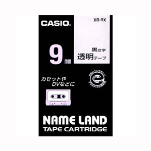 カシオ CASIO ネームランドテープ 9mm 透明 XR-9X カシオ CASIO ネームランドテープ 9mm 透明 XR-9X