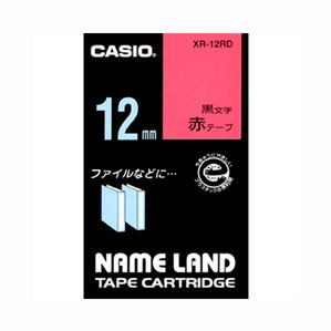 カシオ CASIO ネームランドテープ 12mm 赤 XR-12RD カシオ CASIO ネームランドテープ 12mm 赤 XR-12RD