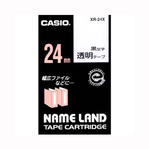 Casio （Nameland） - カシオ CASIO ネームランドテープ 24mm 透明 XR-24X